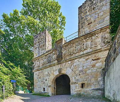 Das Burgtor zur Freilichtbühne in Tecklenburg